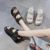 Platform Sandals Female Xiaoxiangfeng Summer New Muffin Versatile Velcro Casual Sports Roman Shoes Fairy Style Fashion