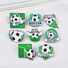 8PCS Elegant Soccer Themed Brooches Zinc Alloy Safety Corsage Pin Souvenir Perfect For Gifting And Event