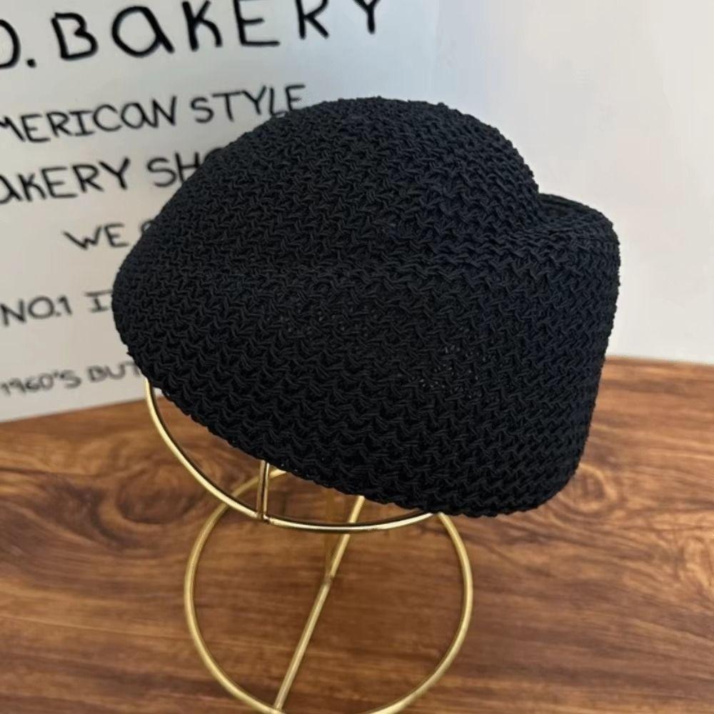 Weave Straw Pillbox Hat Fedoras Fedora Hat Women Medicine Box Hat  Beach Visor