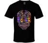 Neon Psychedelic Tribal Skull T Shirt