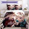 3pcs Genshin Impact Lyney Lynette Design Cover Set - HD Printed Bedding with 1 Cover and 2 Pillowcases - Perfect for Home and Dorm Decor