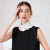 Damen Elegant Plissiert Gerüscht Falscher Kragen Abnehmbare Bluse Stehkragen Halsband Halskrause Choker Bekleidungsaccessoire