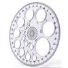Student 360-degree round ruler drawing circle template arc degree protractor design with scale