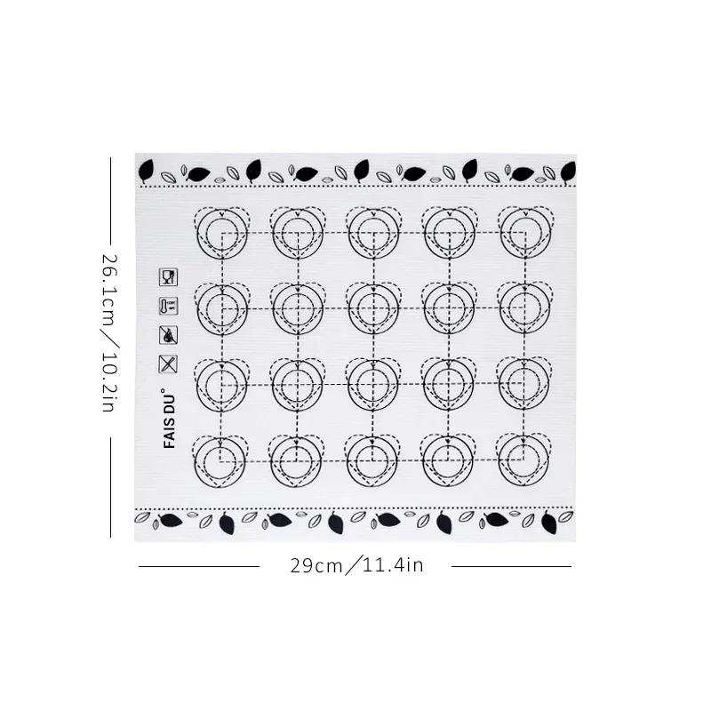 Silikonbakmatta Non-Stick Makaron Fondant Bakformar Bakning Tårtverktyg Degrullningsmattor Bakningstillbehör Matform