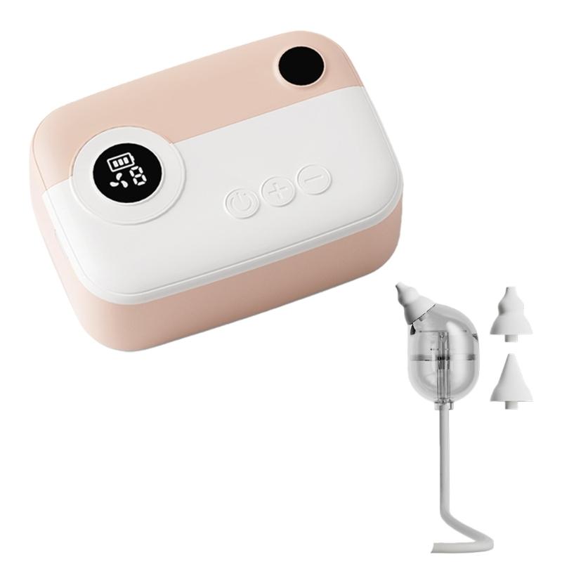 Infant Automatic Nose Cleaner with 2 Nozzle Electric Nasal Aspirator Rechargeable Nose Aspirator Toddler Nasal Extractor