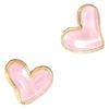 Earrings for Women Silver Needle Fresh Pink Resin Heart Earrings Niche Simple Stud Fashion Commuter Earrings for Women