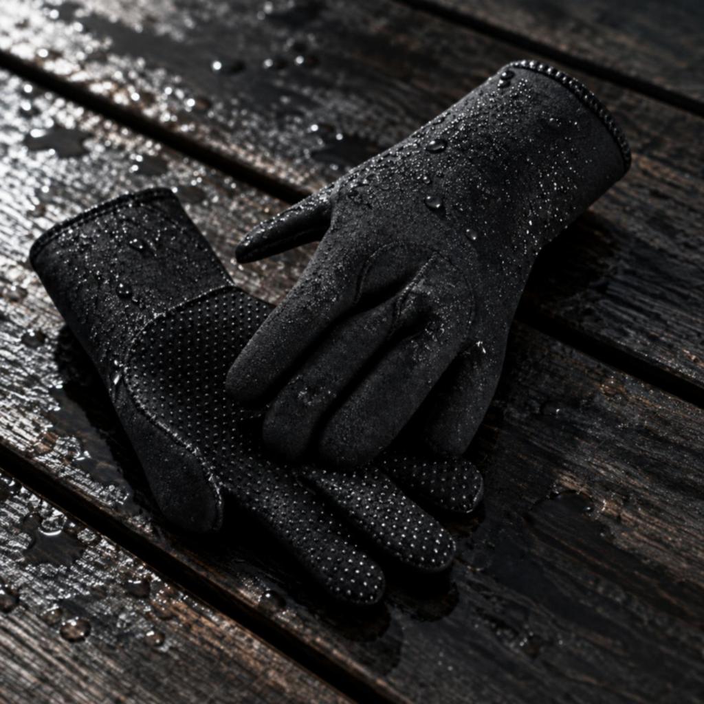 FullFinger Diving Gloves with Extended Cuffs for Snorkeling S 02 Glove Black