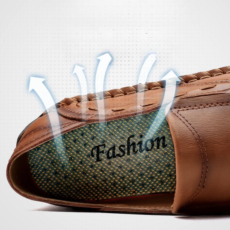 Men's Handmade Leather Shoes Casual Slip On Loafers Men's Flats Moccasins