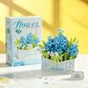 Simulated Flower Building Blocks Sunflower Rose Tulip Model Ornaments Children's Educational Assembly Toys Desktop Decoration