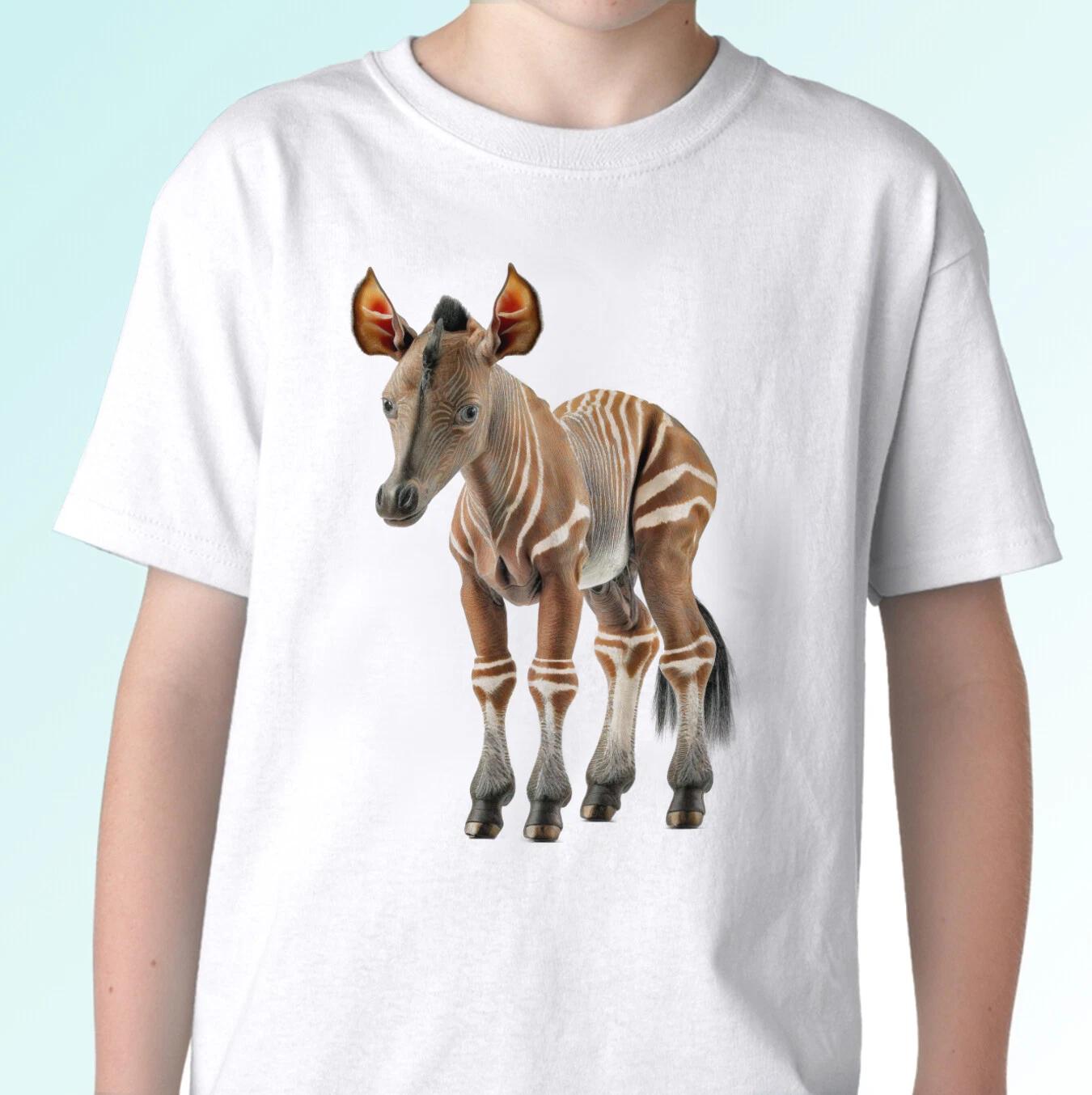 

Okapi kids boys T-Shirt tee top congolese giraffe animal gift s s kids baby sizes 120