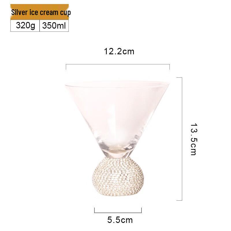 Shangqi Weinglas mit Silberrand