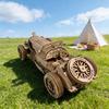 DIY Wooden 3D Puzzle Antique Sports Car Model Package Creative Birth Date or Holiday Present Instructive Toy Exquisitely Styled