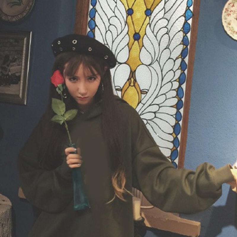 Trendy Iron Rings Beret Punk Style Painter Hat Beanie Hat Octagonal Hat for Morning Workout Chilly Outdoor Activities