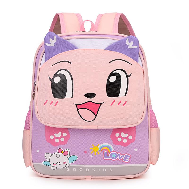 Cartoon children's backpack new cute bear boys and girls backpack kindergarten baby burden reduction schoolbag