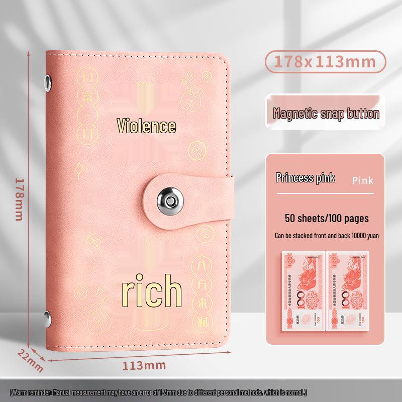 Popular Internet Celebrity Cash Savings Book: Large Capacity Password-Lock Album for Financial Management