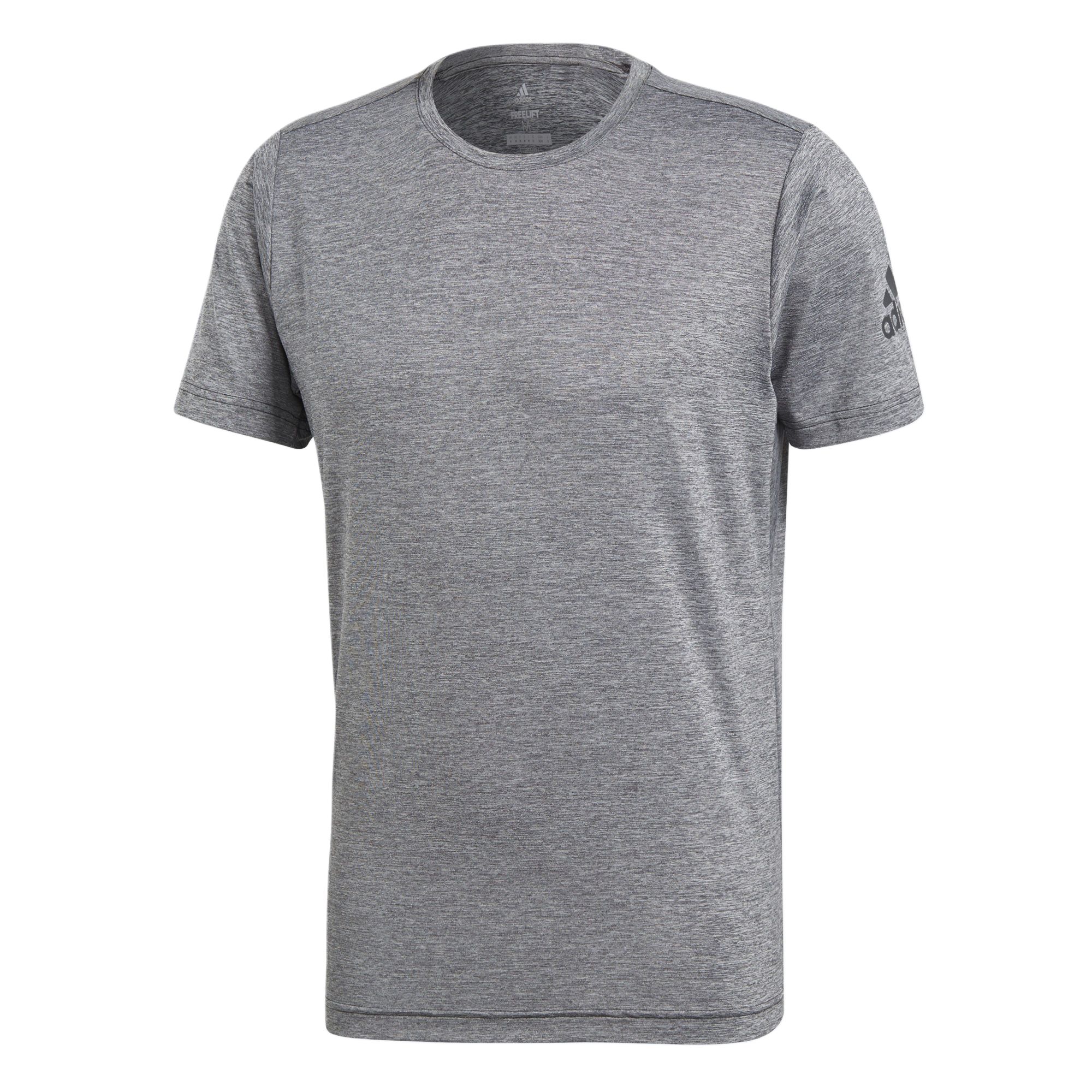 

Adidas Freelift Texture Lifestyle Series Round Neck Solid Color Comfortable Short Sleeve T-Shirt Men Tops Gray CD9788 M