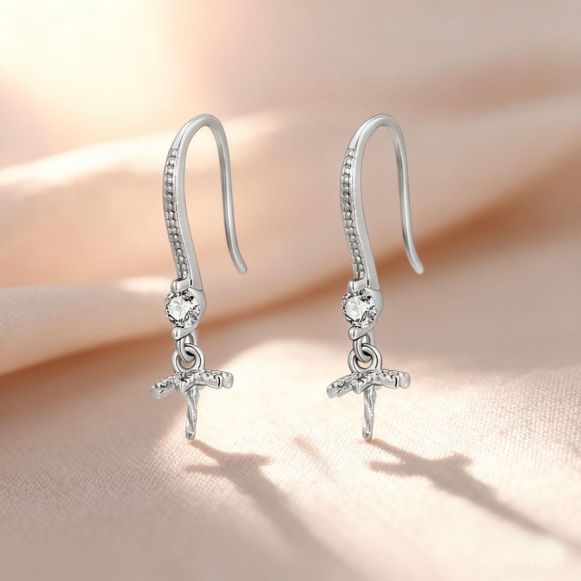 S925 Silver White Copper Pearl Drop Stud Earrings for Women