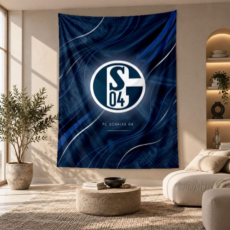 Dekoratives Wandbild, Wandkunst mit Schalke 04 Aufdruck, Leichte Wanddekoration für Schlafzimmer-Hintergrund