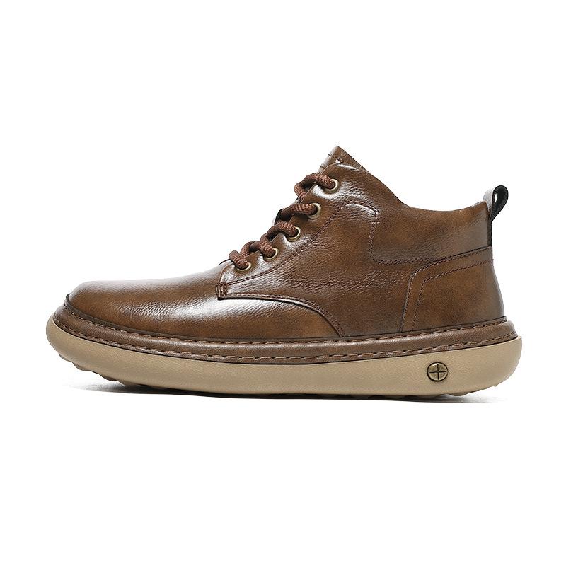 

Best-selling Boots for Men, Men s Large-sized Shoes, Retro Thick-soled Men s Boots 38 коричневый
