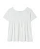 AWESOME STUDIO Kitsch Embroidered Shirred T-Shirt Ivory