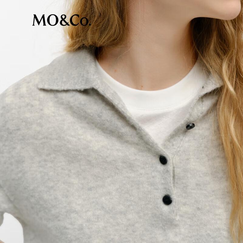 MO&Co. Women's Sophisticated Lightweight Warm Polo Knit Sweater