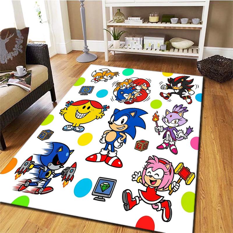 Sonic Hedgehog Carpet Rug For Living Room Bedroom Home Sofa Decoration Kids Play Nonslip Floor Mat
