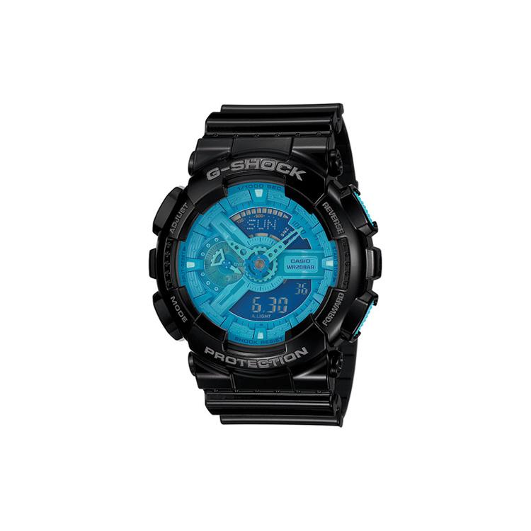 CASIO Women s Liquid Crystal/Analog Dual Display Series Blue Watch GA-110B-1A2PR GA-110B-1A2PR Blue Dial