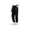 Li Ning Solid Color Logo Cuffed Loose Casual Pants Women Pants Black AKXS122-3
