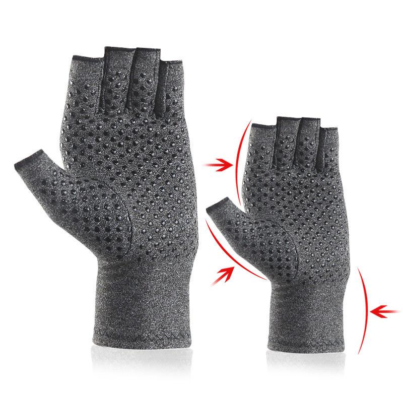 Halbfinger-Anti-Rutsch-Sporthandschuhe mit Handgriffen Silikon-Griff Winddicht zum Fahren Fitness-Training Outdoor-Aktivitäten