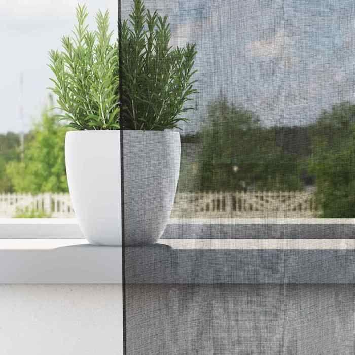 VidaXL Voile Curtains with Eyelets 2 Pcs Black, Net Curtain, Sheer Curtain, Window Voile, Treatment of 4102257