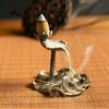 Solid Brass Lotus Frog Carp Backflow Incense Burner Censer Holder Ornaments Sandalwood Burner Reflux Incense Stick Holder
