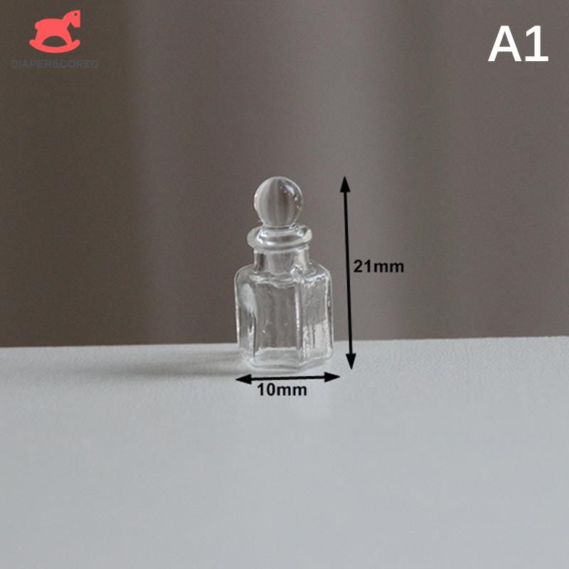 1Pc 1:12 Dollhouse Miniature Transparent Jar Glass Vase Plant Growing Cup Glass Bottle With Lid Home Model Decor Toy