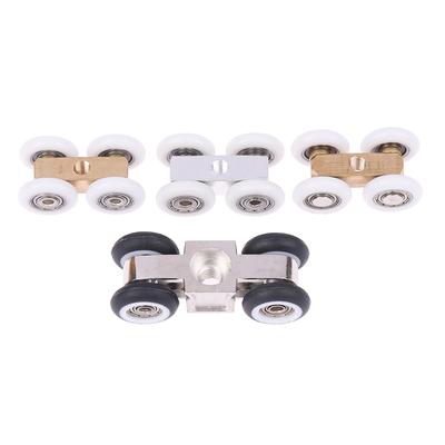 Shower Room Copper Four-Wheel Hanging Pulley Roller For Bathroom Glass Slide Door Waterproof Bearing Crane Toilet Door