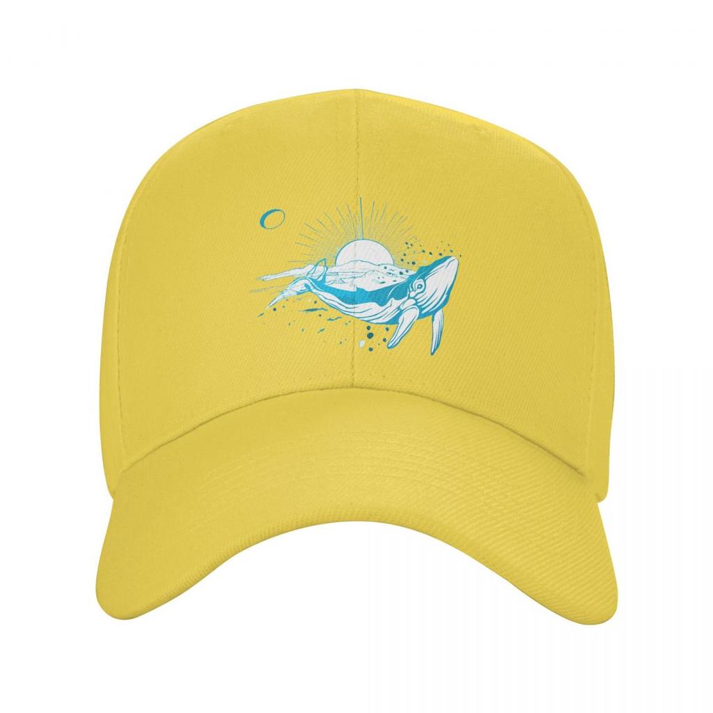 Cartoon Whale Ocean Animal Sunset Print Baseball Caps Fashion Men Women Hats Outdoor Cap Sports Baseball Hat Casquette