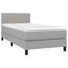 VidaXL Bed Slatted Base with Mattress and LEDs, Upholstered Bed, Single Bed, Adult Bed for Interior Bedroom, 3133045