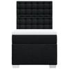 Vidaxl Continental Bed with Mattress, Black, Fabric 90X190 Cm