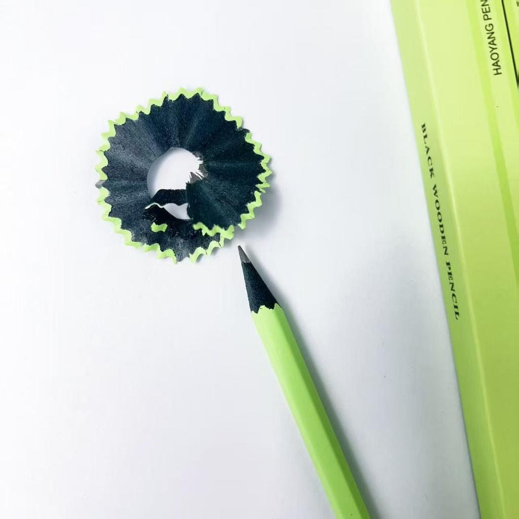 Premium Black Wood Pencil with Green Barrel, Safe for Elementary & Kindergarten Students, 2B & HB Options Available.