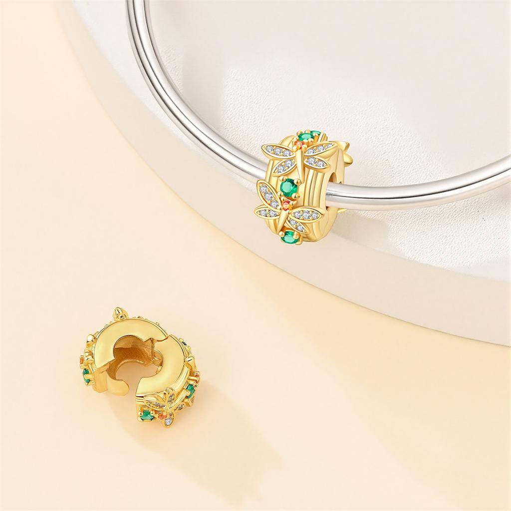 Bee Dragonfly Gold Safety Clasp Charm Beads DIY Bracelet Necklace Jewelry Making Accessories