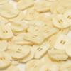 5pcs Two long eyes, semi-round beige resin buttons, knitted sweater, sweater clothing buttons, autumn and winter woolen coat buttons