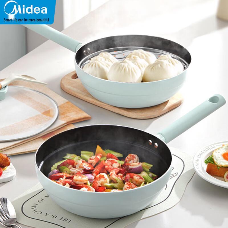 

Midea Multi-functional Non-stick Wok with Steamer, 28cm