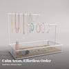 Jewelry Organizer with Tray 2-Tier Display Hanger Spacious for Bedroom