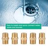 1 2  Brass Pipe Fitting Hex Nipple Water Tube Connecting Accessories (5pcs)