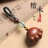 Sandalwood Cat Paw Keychain - Cute Cartoon Pendant Ornament for Women