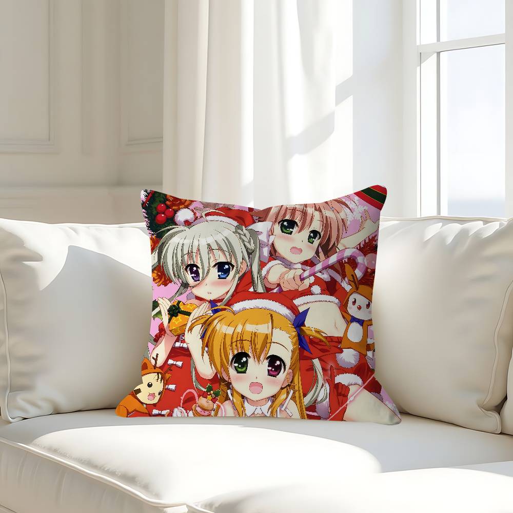 Anime Christmas Girl Pillow Case Removable Washable Cushion Cover – All-Season Soft Linen
