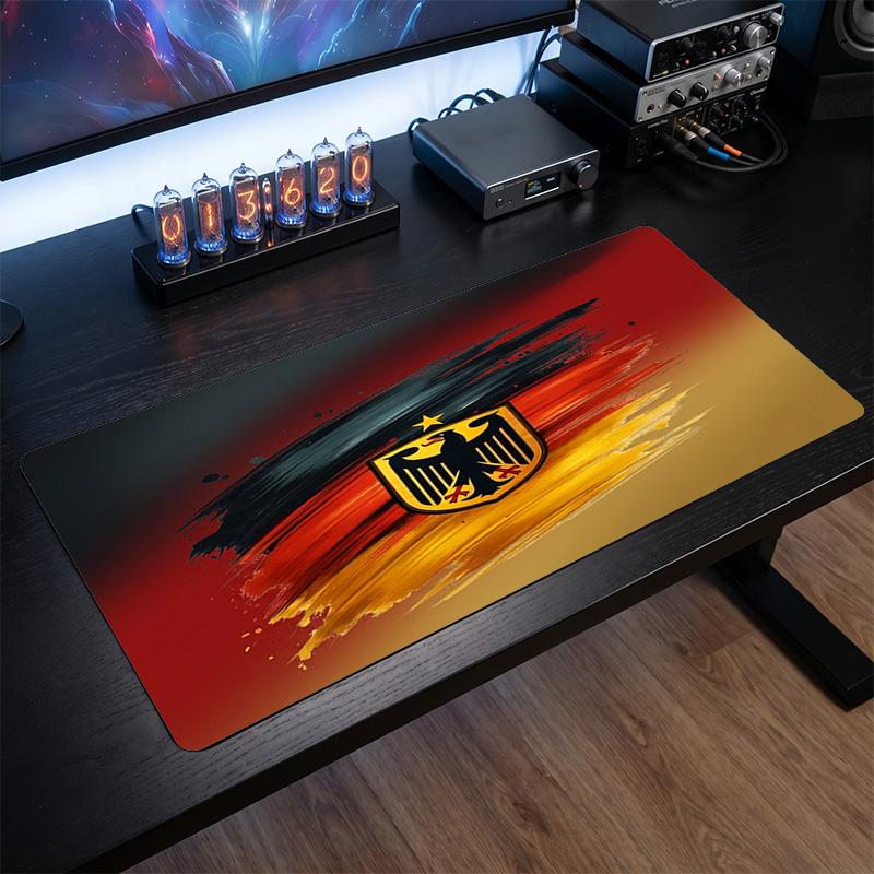 Germany Football Crest Mouse Pad, Extended Non Slip Rubber Desk Mat for Gaming Office Laptop Fan Gift
