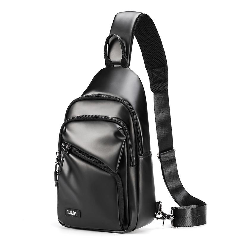 

Men s Cross-Border Oxford Cloth Shoulder and Messenger Bag - Sporty, Casual, and Ideal for Travel. 19x9x32 cm чёрный