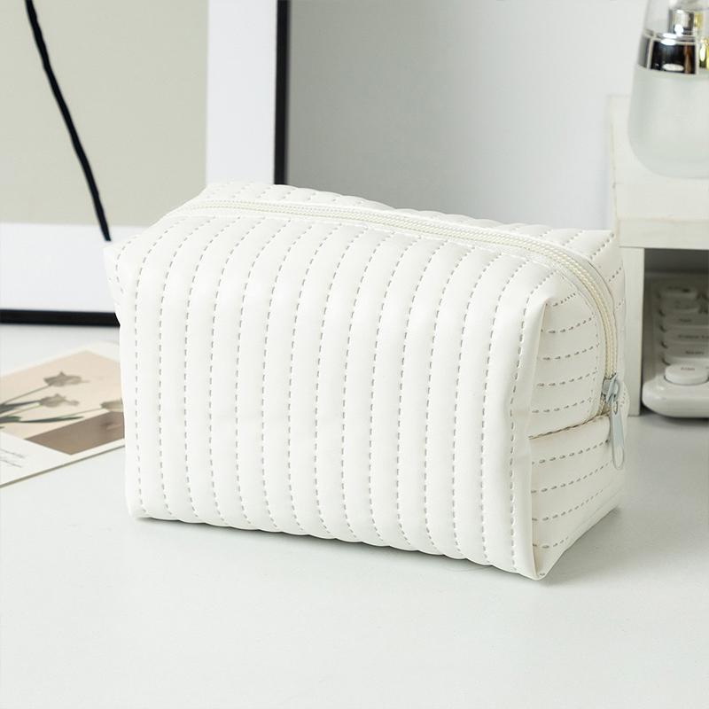 Cestovní přenosná minimalistická kosmetická taška s velkou kapacitou a měkkým úložným prostorem s mašlí