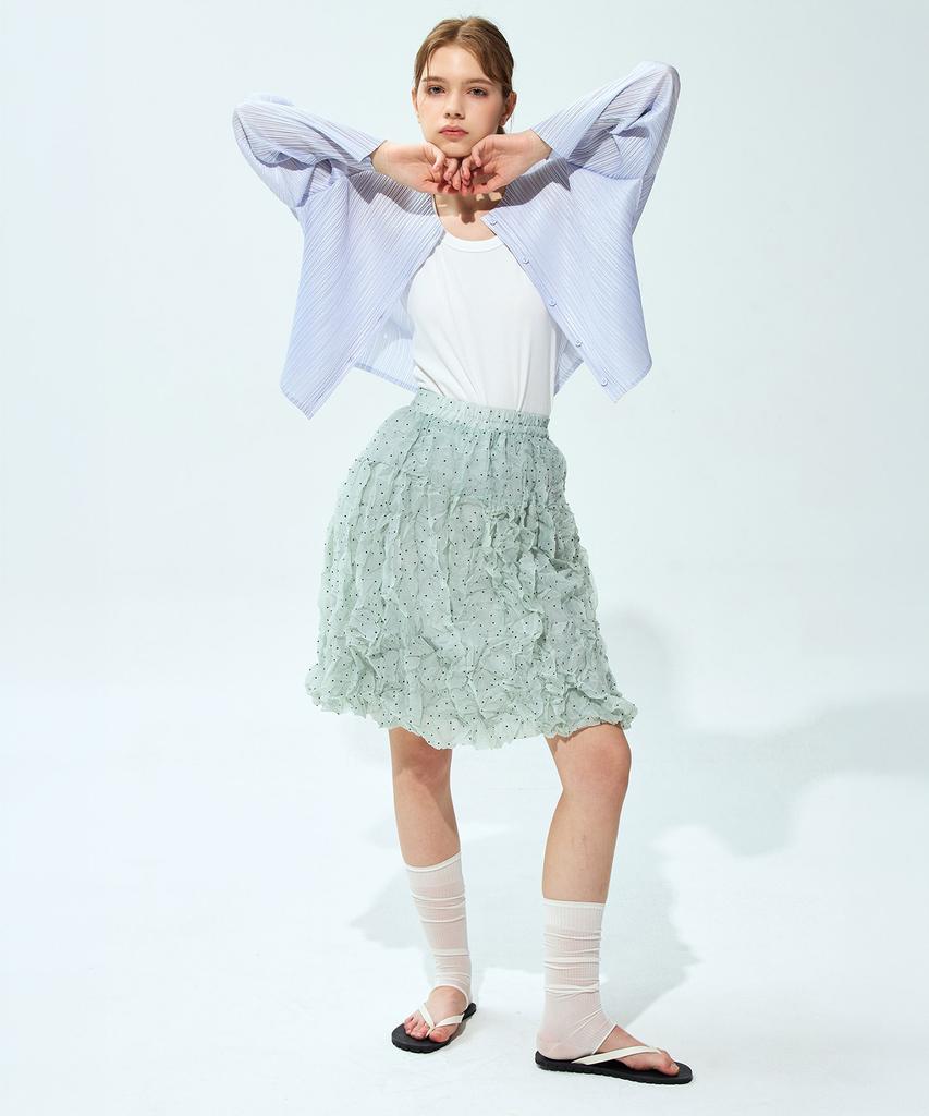 Waiowai Wrinkle Dot Midi Skirt_2 Colors