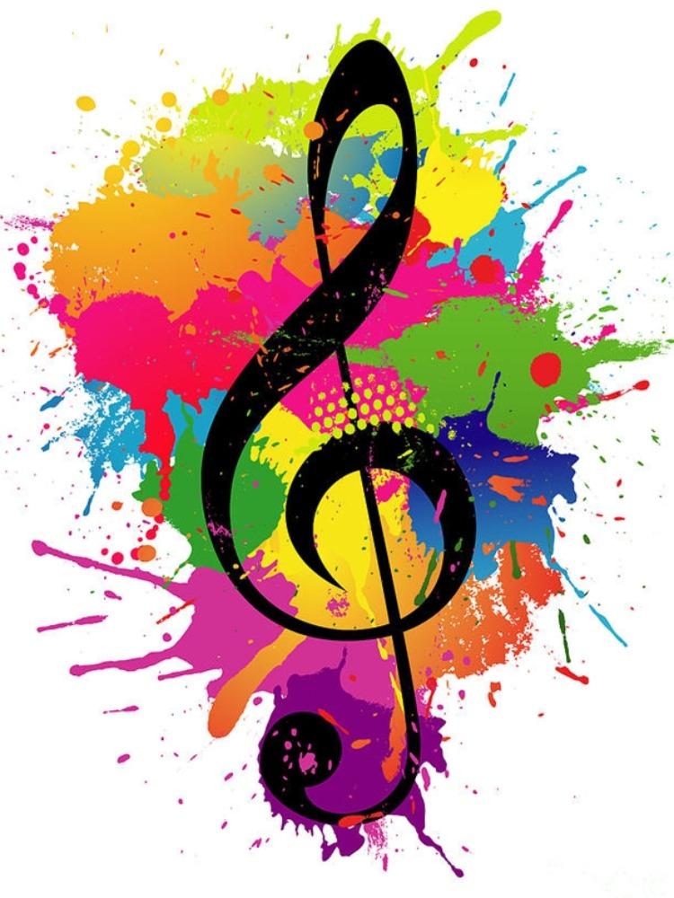 Music Notes Diamond Mosaic Painting 5d Full Drill Round New Abstract Pictures Diamonds Creative Hobby Gift Embroidery