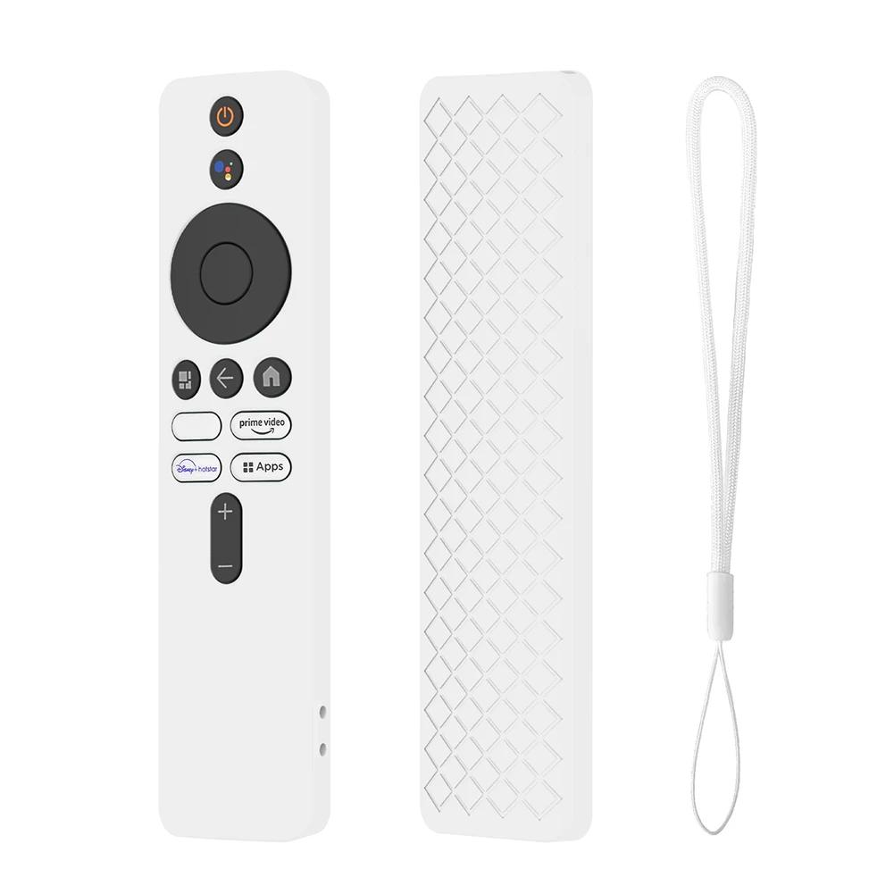 Housse de Protection en Silicone Housse de Protection pour Télécommande avec Cordon Accessoires Antichoc pour Xiaomi 4K TV MiBoX 2ème Génération